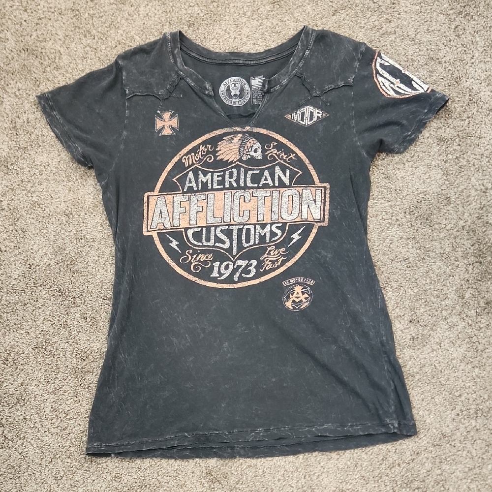 Affliction Black Graphic T-Shirt